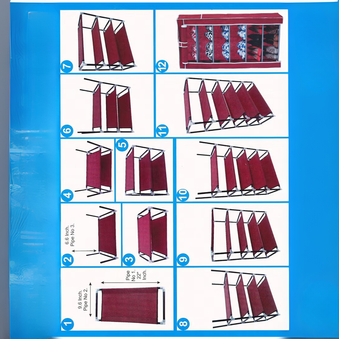 FLIPZON Premium 6-Tier Shoe Rack – Space-Saving, Durable &amp; Stylish Storage Solution Souq Al Riyad