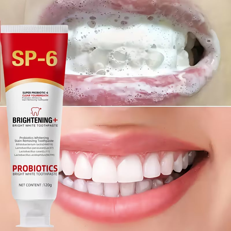 SP-6 Ultra Whitening Toothpaste 120g – Advanced Whitening & Oral Care Formula – Fresh Breath & Plaque Defense