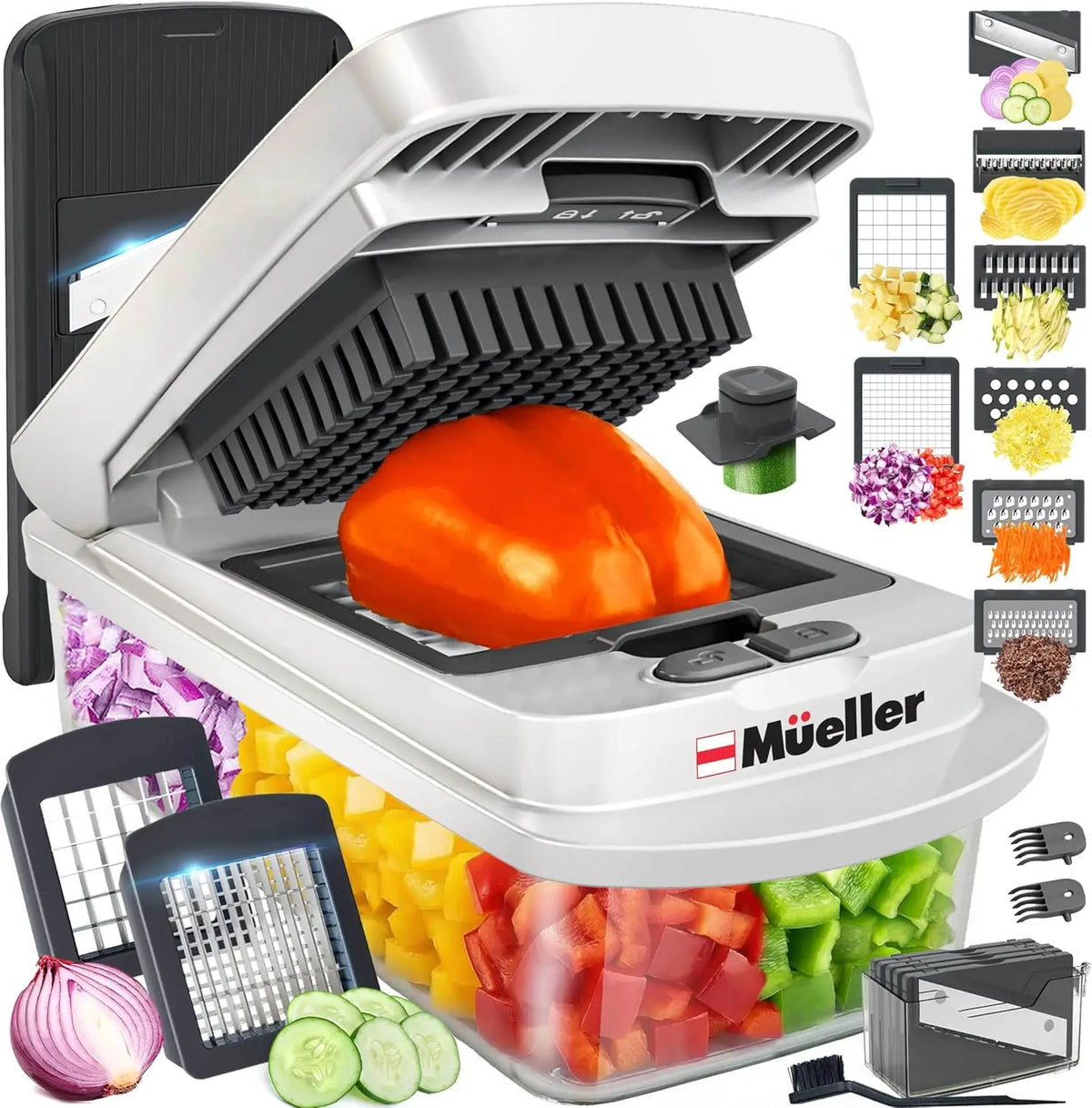 Mueller Pro-Series 10-in-1 Vegetable Chopper