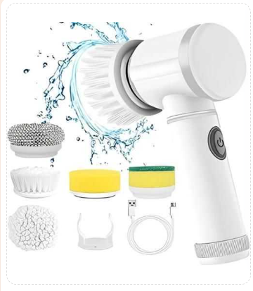 5-in-1 Electric Spin Scrubber Brush – Multi-Purpose Cleaning Brush