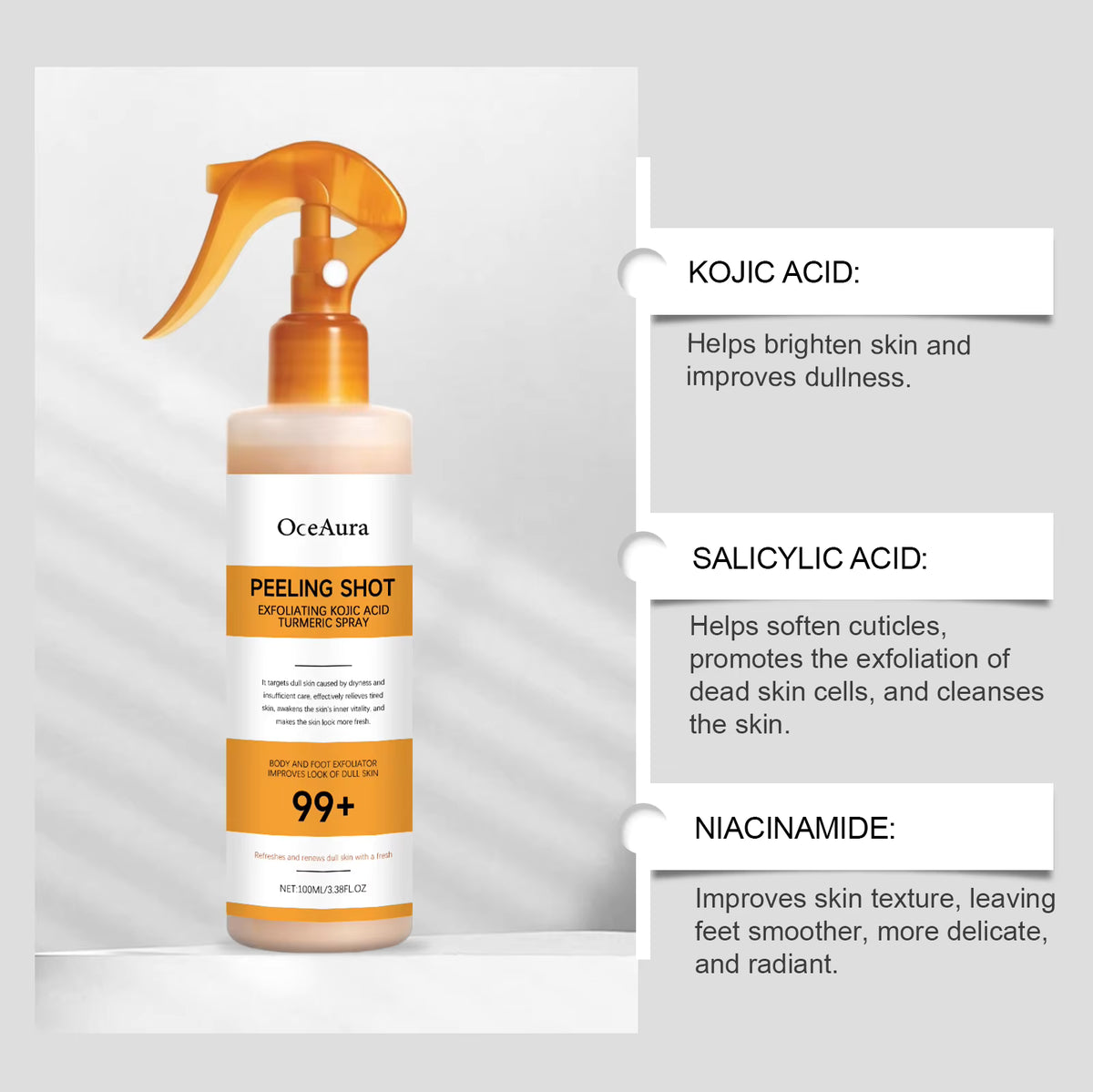 Dr. Melaxin Peel Shot Kojic Acid Exfoliating Spray 200ml | Body & Foot
